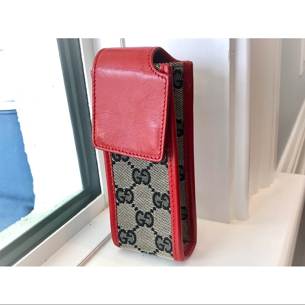 Gucci Red and Beige Phone Case